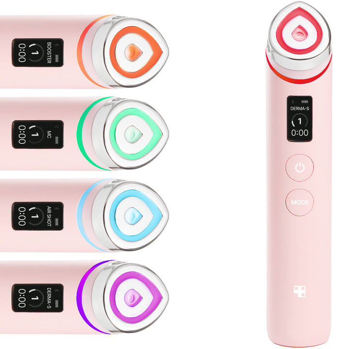 Booster Pro 6-in-1 Korean Glow Facial Device for Glow, Pore Care & Better Absorption (Black)